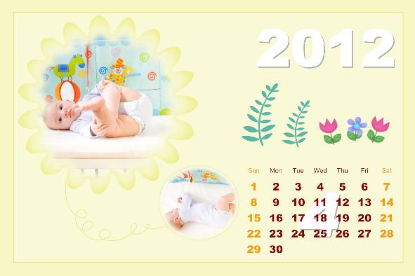 Photo Calendar photo templates Baby Calendar-3
